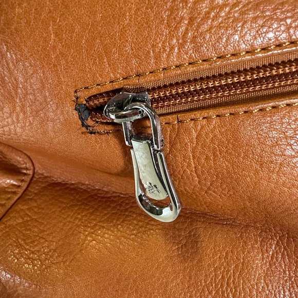 Brown Pleather satchel bag - Picture 6 of 7